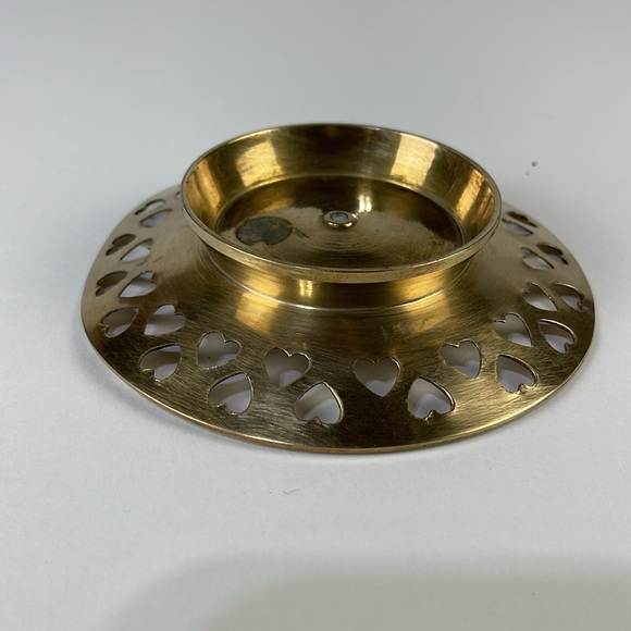Brass Heart Tray/ Candle Holder - Picture 3 of 9